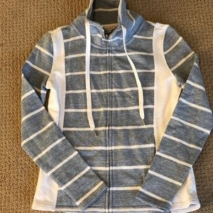Nautica Blue and White Striped Zip Up Size XS